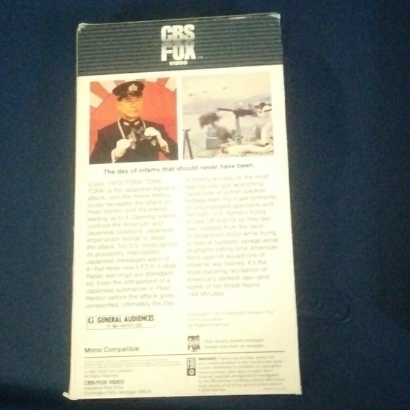 Tora Tora Tora. VHS - Picture 2 of 4